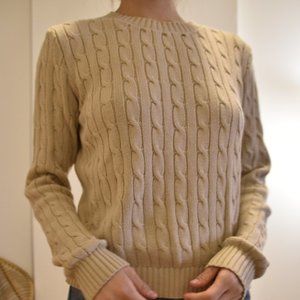 american apparel beige crew neck sweater